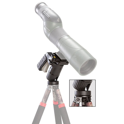 Der BOG PCA ist ein professioneller Kameraadapter mit Pistolengriff für einhändige Bedienung, der sich schnell an BOG-POD® Shooting Sticks anbringen lässt.