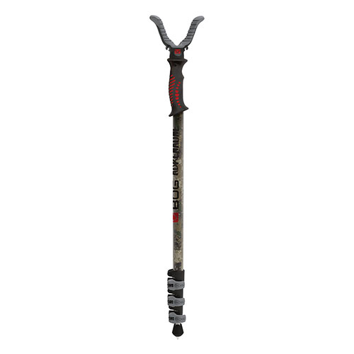 Der BOG Adrenaline Switcheroo Monopod Camo bietet dir maximale Portabilität und Stabilität mit einem cleveren Switcheroo®-System für schnellen Zubehörwechsel.