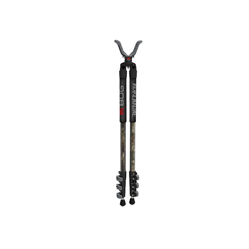 Il bipiede BOG Adrenaline offre massima portabilità e stabilità, con leve di blocco, punte metalliche retrattili e sistema Switcheroo® per cambi rapidi.