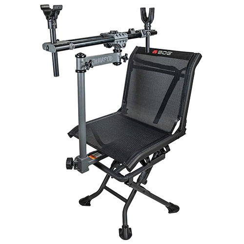 Der BOG ChairPod bietet dir ultimativen Komfort und Beweglichkeit mit 360-Grad-Funktion, sodass du deine Hände für das Scoping oder Fotografieren frei hast.