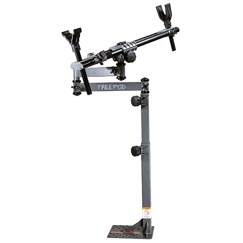 Der BOG™ TreePod bietet dir präzise Benchrest-Genauigkeit aus jedem Hochsitz, während er dein Gewehr oder deinen Bogen unterstützt und deine Hände frei hält.