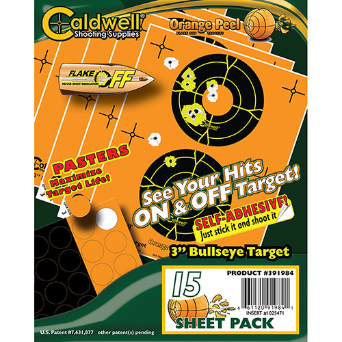 Mit den Caldwell Orange Peel® Targets siehst du Treffer sofort dank der dual-color flake-off Technologie. Ideal für präzises Zielen, auch auf grosse Distanz!