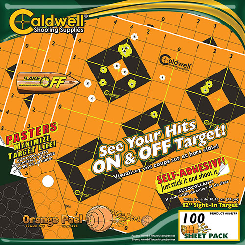 I bersagli Caldwell Orange Peel® offrono visibilità immediata dei colpi con tecnologia dual-color, facilitando l'acquisizione del bersaglio anche a lunghe distanze.