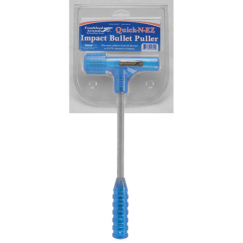 Le Frankford Arsenal Quick-N-EZ Impact Bullet Puller rend le retrait des balles super facile avec un simple coup. Inclus : 3 collets pour presque tous les calibres.