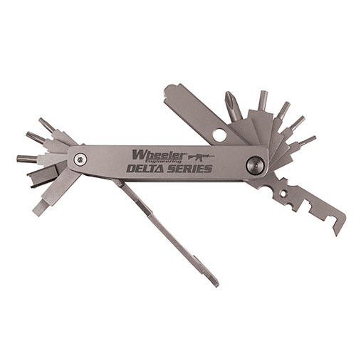 Non hai più bisogno di una cassetta degli attrezzi al poligono con il Wheeler Delta Series Compact AR Multi-Tool, resistente e versatile per ogni esigenza.