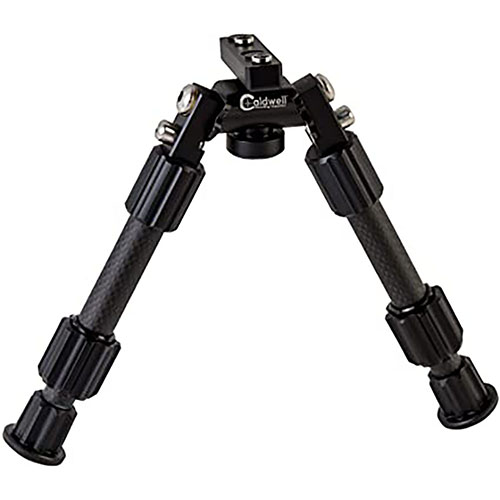 Optimise ta précision avec le bipied Caldwell Accumax 9”-13” : jambes en fibre de carbone, pieds en caoutchouc, ajustement d'angle et technologie de verrouillage rapide.