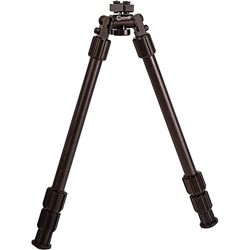 Le bipied Caldwell Accumax en fibre de carbone est léger (13 oz), robuste et dispose de pieds en caoutchouc antidérapants, idéal pour les chasseurs.
