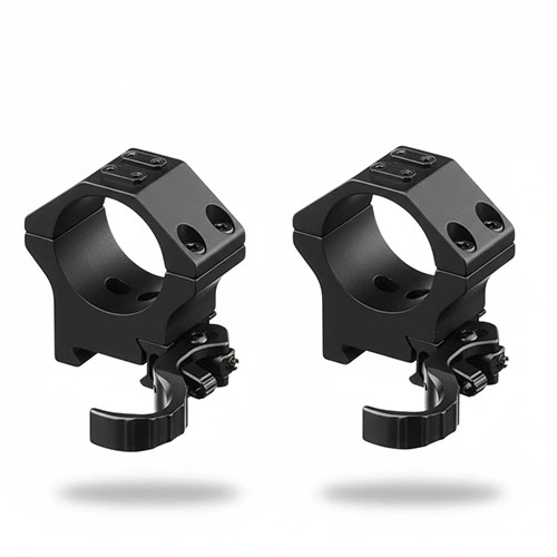 Die ERATAC Ring Mounts aus hochwertigem Aluminium bieten maximale Modularität, anpassbare QD-Sicherheitshebel und sind perfekt für Picatinny-Schienen.