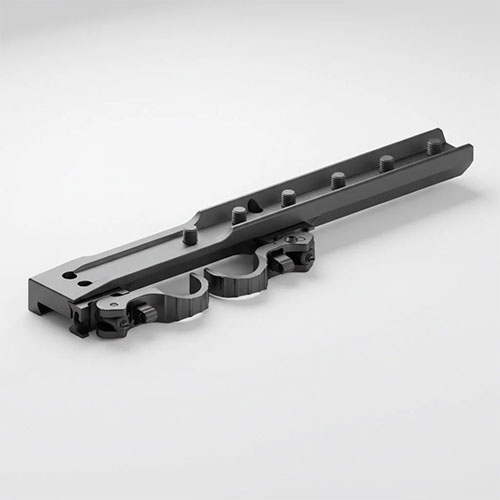 Die ERATAC-Bridge Mount für Pulsar NV bietet CNC-gefräste, langlebige Konstruktion, eine matte schwarze Beschichtung und flexible Befestigungsoptionen.