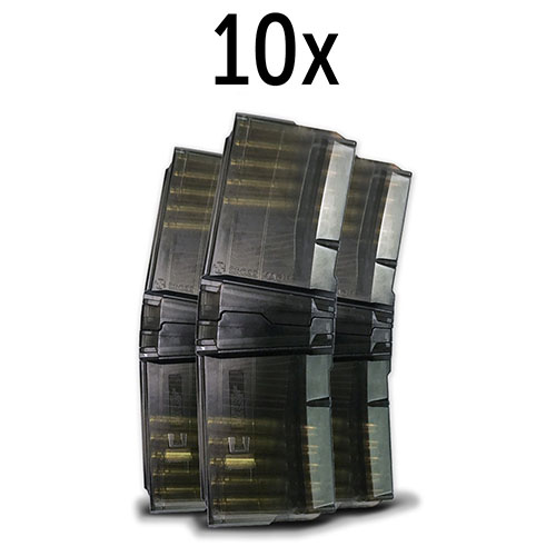 Entdecke die CROSS MAG 10/10: zwei 10-Schuss Magazine, die werkzeuglos in vier Konfigurationen verbunden werden können – ideal für .223Rem, .300AAC Blackout und mehr!