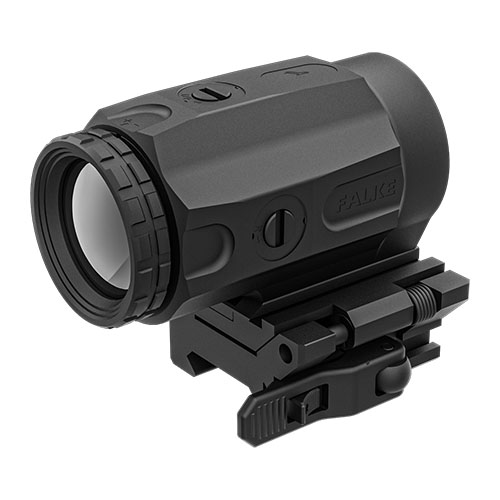 Il FALKE B3X è compatibile con FALKE LE e altri mirini olografici, offre un montaggio rapido Picatinny, è resistente alla nebbia e ha una copertura in gomma assorbente.
