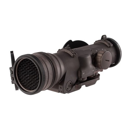 Le ELCAN 1.5-6x42mm offre une optique claire, un grossissement ajustable, une illumination de réticule et une grande portée, idéal pour le tir de précision.