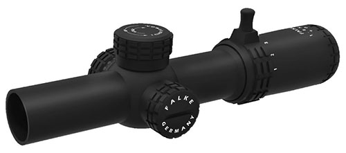 Le FALKE 1-8x24 SAS offre une précision inégalée, un contrôle de grossissement rapide, et est étanche et résistant au brouillard pour des performances optimales.