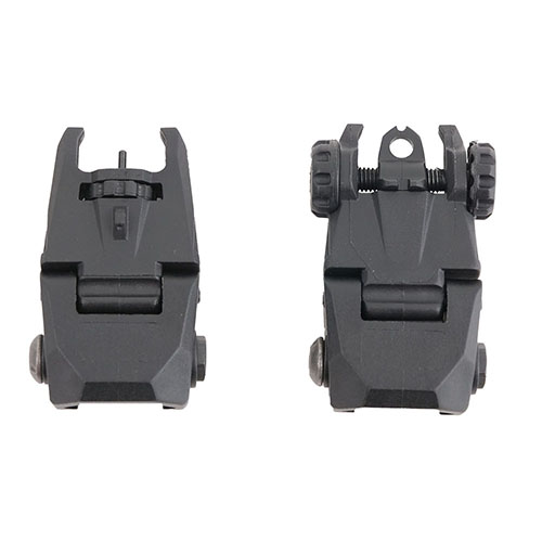 Das Scout AR-15 Flip-Up Sight Set bietet ein leichtes und robustes Design, das als Backup-Sicht dient und mit Picatinny-Schienen kompatibel ist.