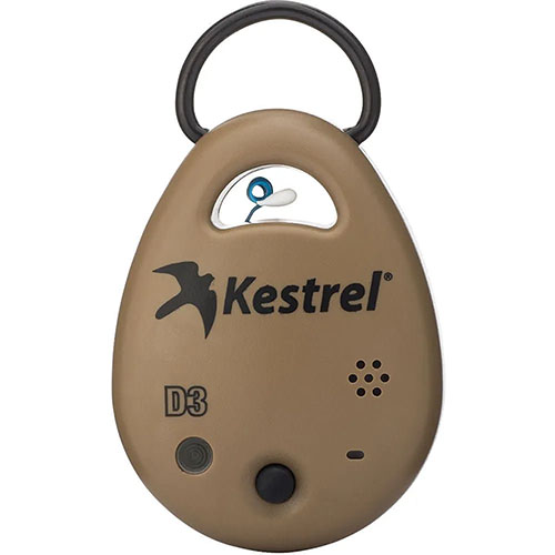 Le Kestrel DROP D3 te donne des mesures précises de la température, humidité et pression, idéal pour le tir de précision et d'autres applications.