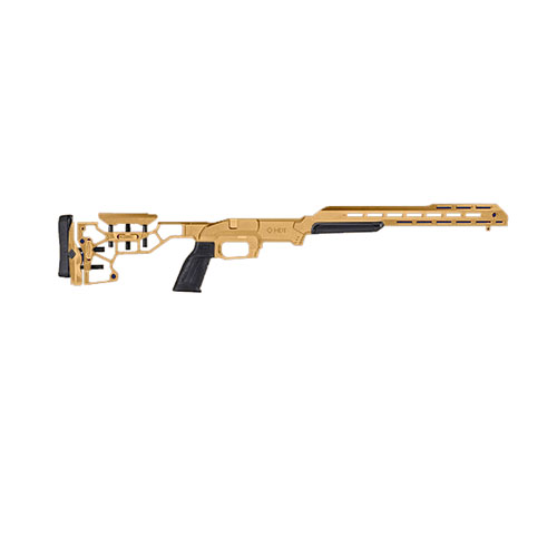 Le kit MDT ESS Chassis offre ergonomie ultime avec crosse réglable, garde-main de 15" et poignée AR, parfait pour ta Browning X-Bolt!