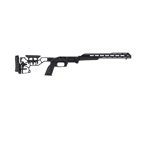 Das MDT ESS Chassis System Kit bietet dir ultimativen Komfort mit einem 15" Forend, verstellbarem Schaft und AR-Pistolengriff für präzises Schiessen.