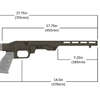 Il sistema di chassis LSS-RF Gen 2 per Ruger American è leggero, compatto e compatibile con M-Lok, progettato per fucili 22LR/17 HMR e utilizza caricatori di fabbrica.
