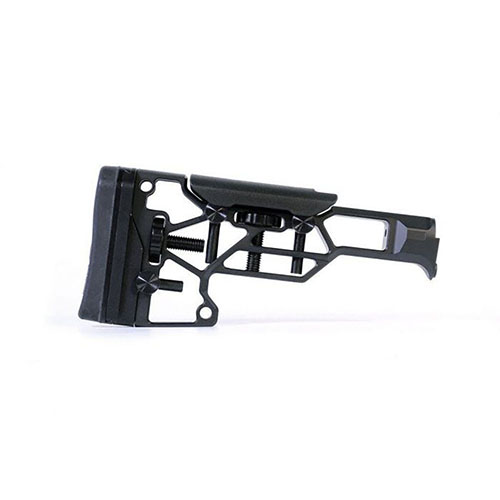 Der MDT Skeleton Rifle Stock V5 bietet werkzeuglose Anpassungen für maximalen Komfort und Leistung, perfekt für TAC21, LSS-XL und HS3 Chassis.