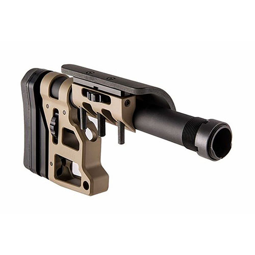 Il MDT Skeleton Carbine Stock offre una regolabilità senza attrezzi, ergonomia superiore e si adatta a tutte le LSS Chassises e interfacce AR-15.