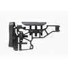 L'MDT Skeleton Rifle Stock offre regolazioni senza attrezzi per un comfort ottimale, con opzioni di piegatura e adattamenti per la posizione di tiro.