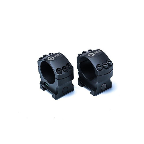 Les MDT Elite Scope Rings offrent un système de montage léger et solide pour tes optiques, avec niveau à bulle intégré et compatibilité STANAG 4694.