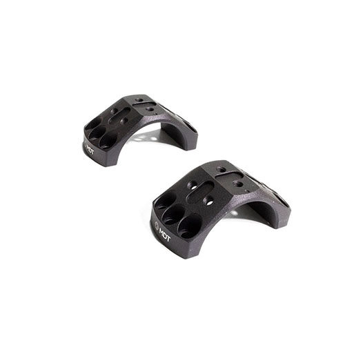 Les MDT Accessory Ring Caps te permettent de fixer des rails et des plaques RDS sur ton montage de lunette, compatibles avec MDT One-Piece et Elite Rings.