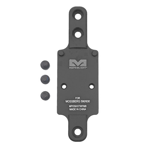 Die MPO PRO-F, RED & RMR Shotgun Plate für Mossberg 590/930 bietet dir eine robuste Montage für präzise Zielerfassung und schnelles Zielen mit RMR.