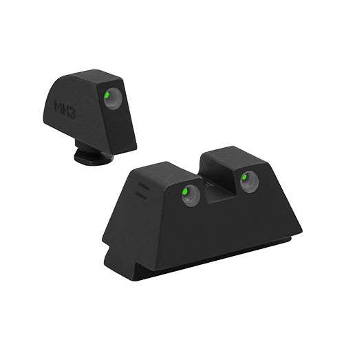 Le MEPRO TRU-DOT offre une visibilité supérieure avec ses hauteurs de 11.1 mm à l'arrière et 10.2 mm à l'avant, parfait pour les SIG, FN et IWI Masada.