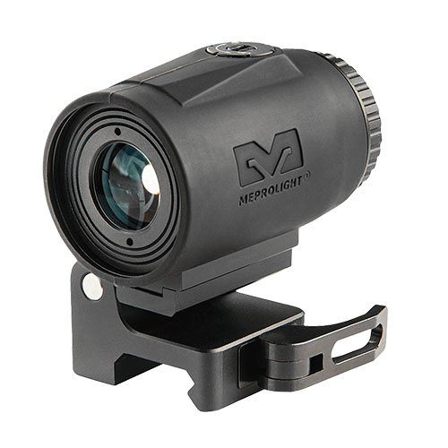 Le Meprolight MMX4 est une lunette légère 4x avec montage flip-to-side, parfaite pour identifier des cibles à distance sans re-zeroing.