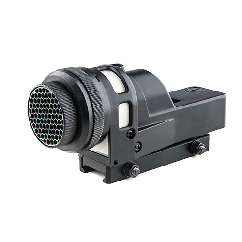 Le MEPRO M21 est un viseur reflex auto-éclairé, sans batterie, avec un grand objectif de 30 mm et cinq réticules pour une acquisition rapide des cibles.