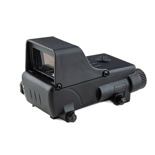 Le Mepro RDS offre une grande durabilité, un point rouge de 2.0 MOA, 4 niveaux de luminosité, et une autonomie de milliers d'heures avec une seule pile AA.