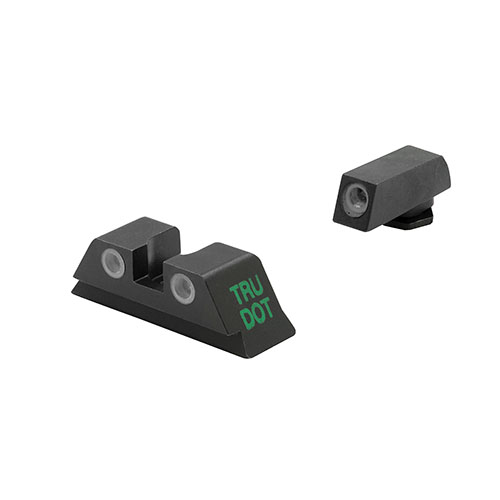 Améliore ta précision avec les visées nocturnes auto-illuminées MEPROLIGHT® TRU-DOT®, parfaites pour le jour comme la nuit, avec un système à trois points.