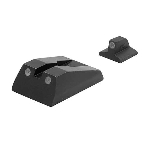 Le mire notturne auto-illuminate MEPROLIGHT® TRU-DOT® migliorano la precisione di tiro in condizioni di scarsa illuminazione, con tre punti solidi identici per giorno e notte.