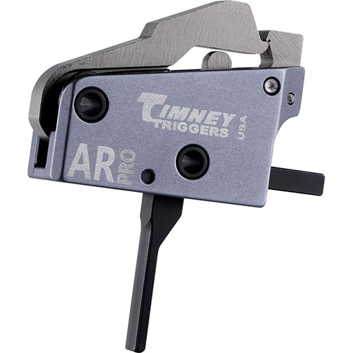 Le déclencheur AR PRO 2 STAGE de TIMNEY offre une détente lisse et précise avec un poids de 8 oz pour la première étape et 1,5 lb pour la seconde, sans ajustements nécessaires.