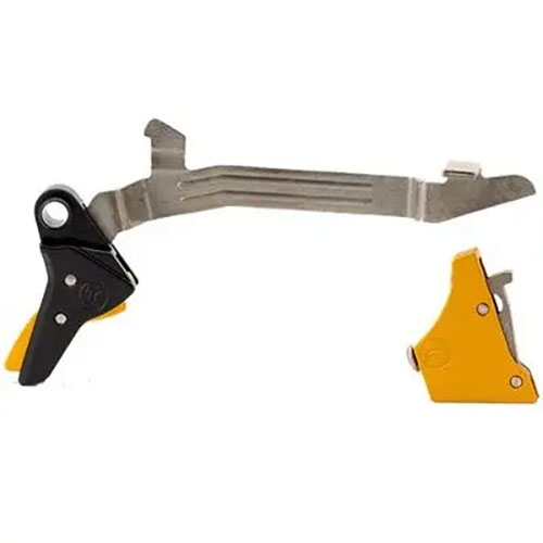 Améliore ton Glock avec le Timney Alpha Competition UBK, un kit ultime offrant un poids de détente léger de 2,5 à 3 lbs et une fiabilité exceptionnelle.