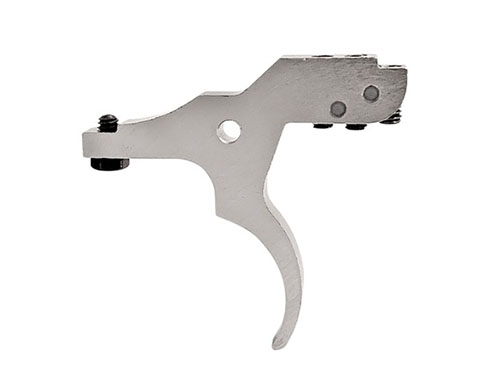 Il grilletto Savage 110 di Timney, con un peso di trazione di 3 lb e finitura nichelata, offre qualità di fabbricazione elevata e precisione migliorata.