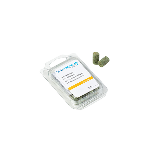 Le nettoyeur de canon INTENSIVE VFG, c'est 100 pièces ultra-abrasives et absorbantes, parfait pour un nettoyage en profondeur sans brosses ni outils abrasifs.