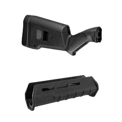 Das SGA ist ein anpassbarer Schaft für Remington 870, während der M-LOK Forend Leichtigkeit und Flexibilität für Zubehör bietet. Perfekt für deine Bedürfnisse!