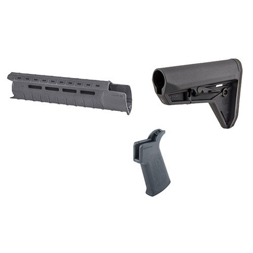 Aggiorna il tuo fucile AR-15 con il set MOE-SL di Magpul, caratterizzato da una spalla ergonomica, guardia leggera con slot M-LOK e impugnatura slim per un controllo ottimale.