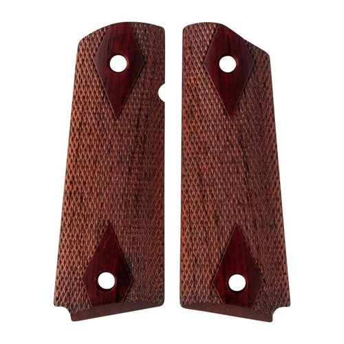 Le impugnature 1911 Double Diamond Cocobolo offrono una straordinaria bellezza e robustezza grazie al legno di cocobolo, perfette per pistole di alta qualità.