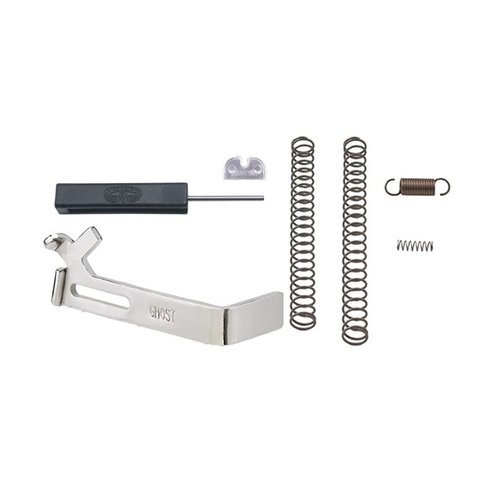 Il kit ROCKET 3.5 per Glock® Gen 1-5 offre un'installazione facile, riduce il pre-travel, migliora la reattività e non richiede modifiche permanenti alla pistola.