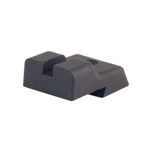 La mire arrière Novak Cut est robuste, fixe et offre un large notch de .135" pour une acquisition rapide de la cible, s'installant facilement sur ton arme.