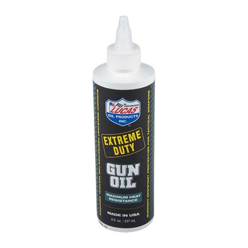 L'huile pour armes Lucas Extreme Duty offre une protection supérieure contre la rouille et l'usure, idéale pour tous types d'armes, même en conditions extrêmes.
