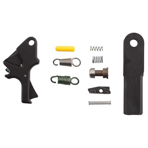 Das Flat-Faced Forward Set Sear & Trigger Kit verbessert den Abzug deiner M&P mit weniger Vorweg- und Nachweg, für präzisere Schüsse und ein 1911-ähnliches Gefühl.