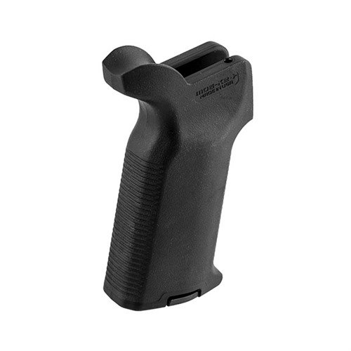 Der MOE-K2+ Grip von MAGPUL bietet eine komfortable Gummibeschichtung, einen steilen Griffwinkel für bessere Kontrolle und Platz für optionale Stauraumkerne.