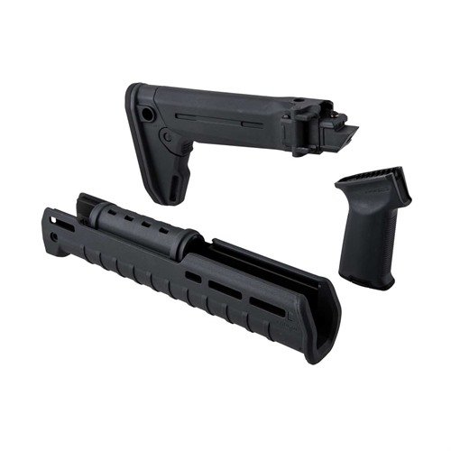 Améliore ton AK-47 avec le kit Magpul Zhukov-S, un crosse pliante, un garde-main M-LOK ergonomique et la poignée MOE AK+ pour un contrôle optimal.