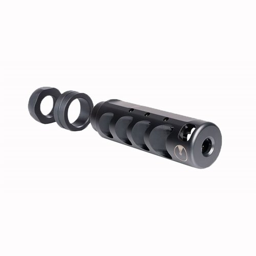 Der Ultradyne Apollo Max 6.5 Creedmoor Kompensator reduziert den Rückstoss, sorgt für schnelle Nachfolgeschüsse und passt auf 5/8-24 TPI Mündungen.