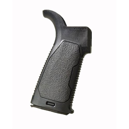 Il grip Strike Industries AR-15 Enhanced offre tre angoli, texture migliorata, comfort prolungato e spazio di archiviazione sicuro, ideale per AR-15 e AR-10.