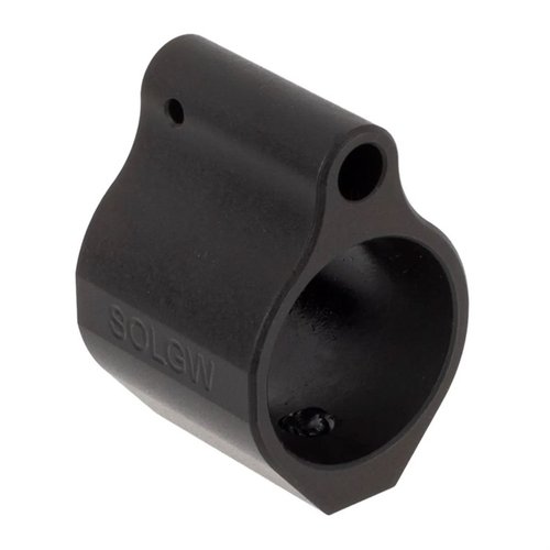 Der AR-15 Low Profile Gas Block von Sons of Liberty Gun Works ist aus 4140 Stahl gefertigt, nitride-behandelt und passt zu jedem Handguard auf dem Markt.